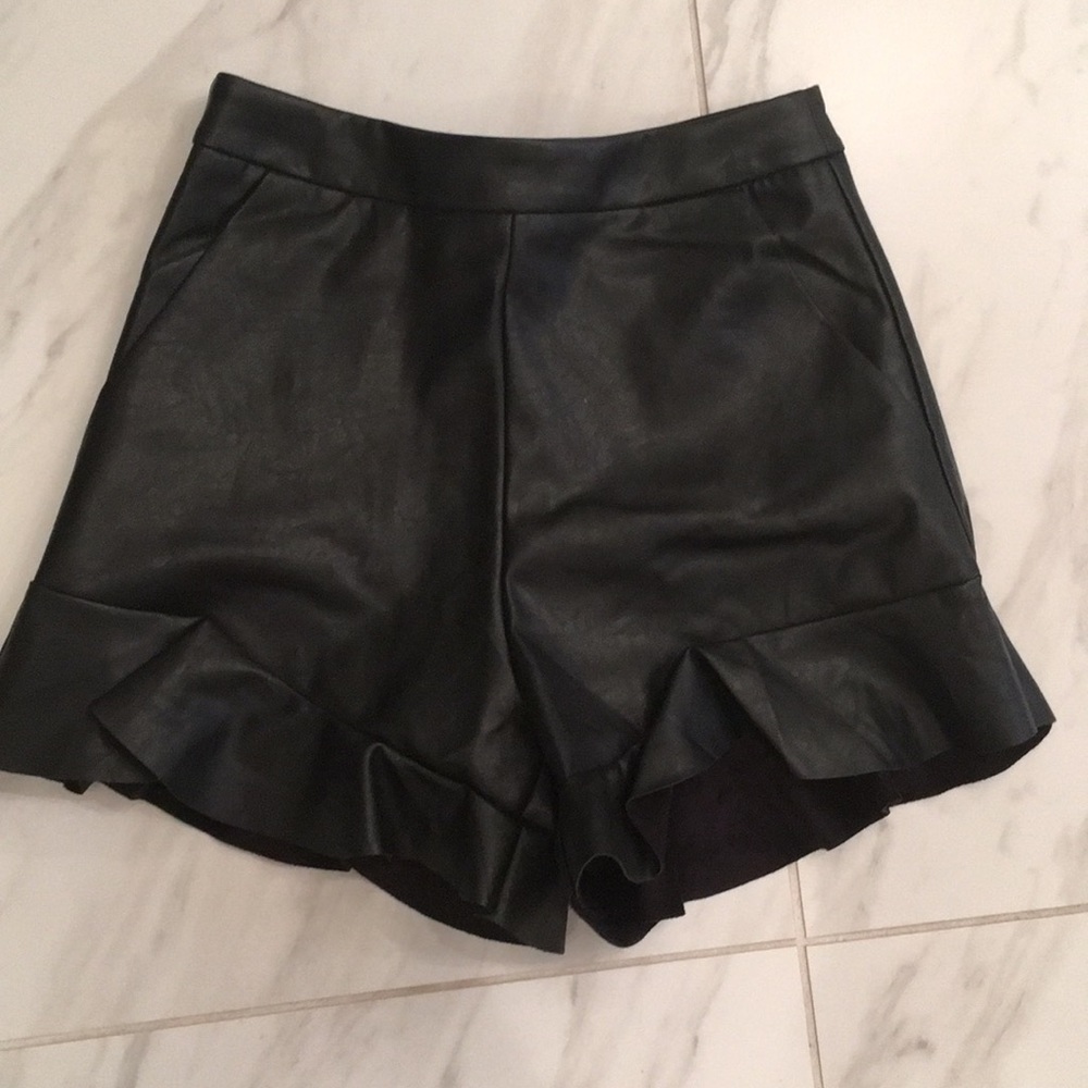 Leather shorts